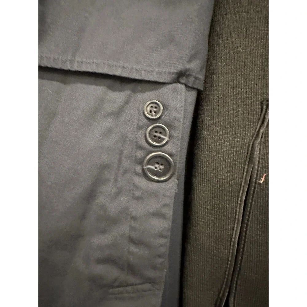 Vintage London Fog Maincoats Trench Coat Men 44 Reg Navy Blue Zip Out Liner USA
